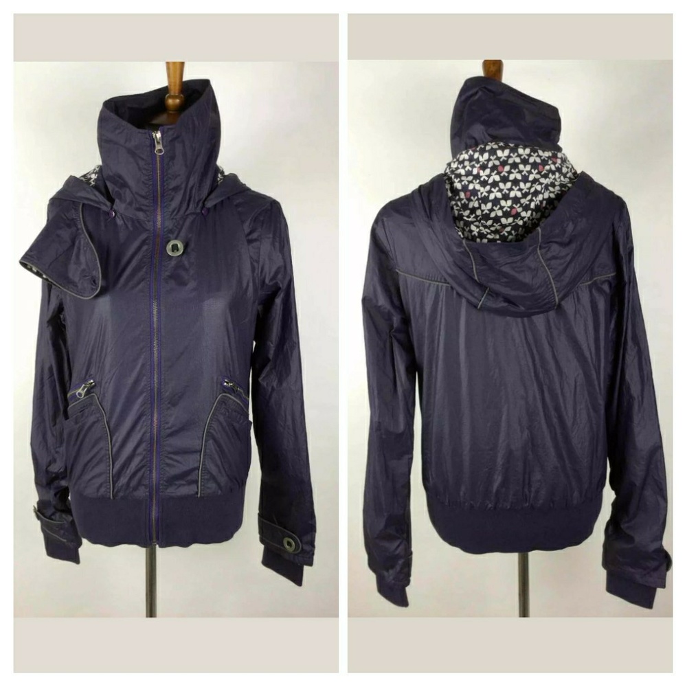 Lost & Found hoodie bomber Jacket blue plum light